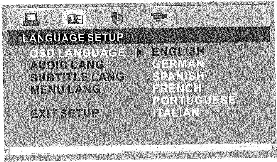 TOKAT LCM-2027/DVX/BCO - Configuration de la Langue pour l'affichage sur écran, Menu, Voix, Sous-titres - 2