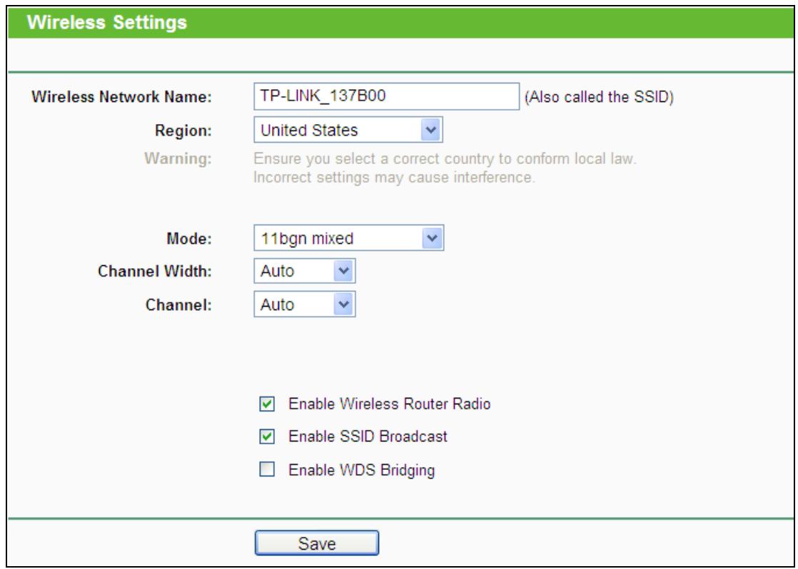 TP-LINK TL-WR841N - Wireless Settings - 1