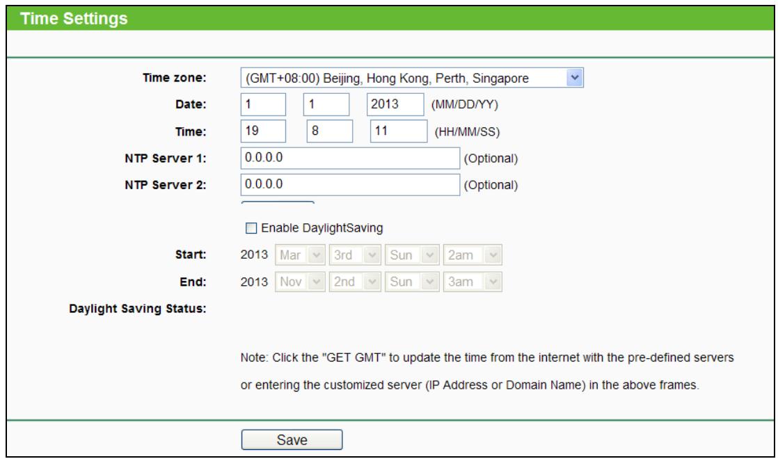 TP-LINK TL-WR841N - Time Settings - 1