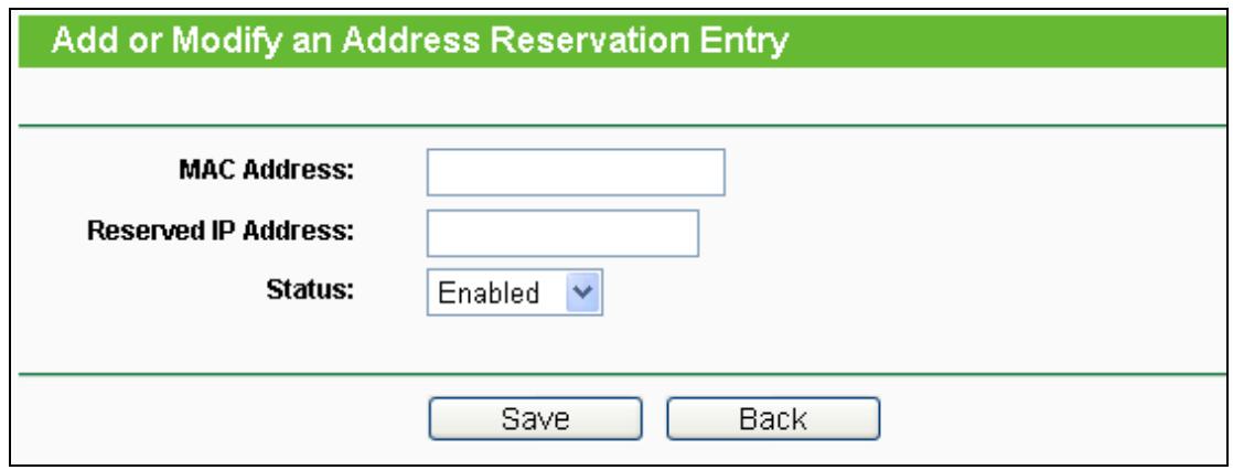 TP-LINK TL-WR841N - To Reserve IP addresses: - 1
