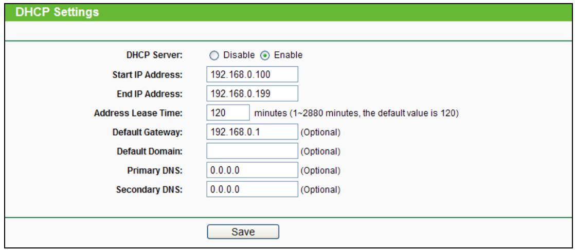 TP-LINK TL-WR841N - DHCP Settings - 1