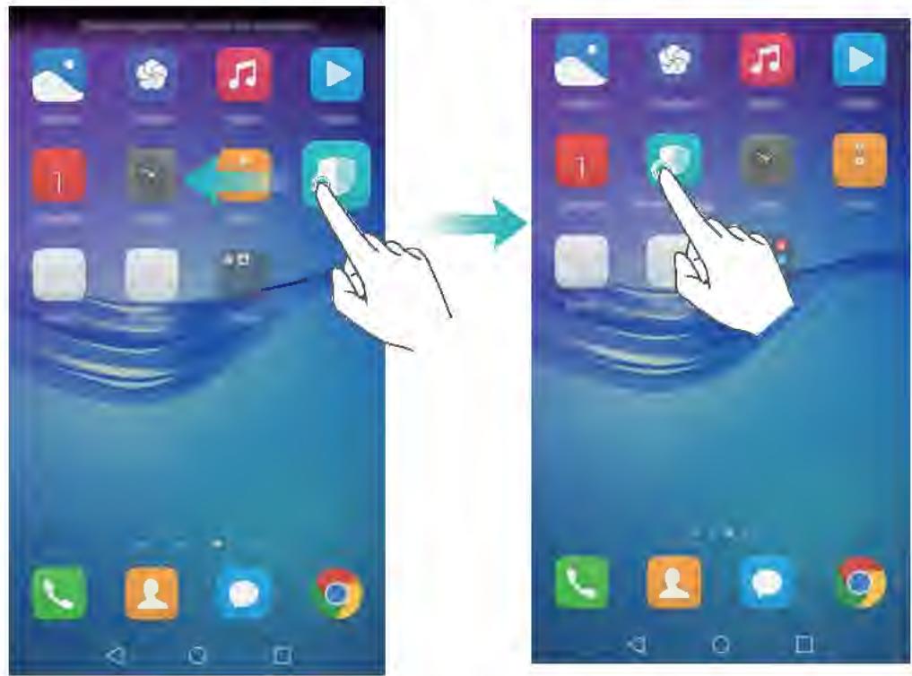 HUAWEI 6 2017 GRiScopic - Déplacer un widget ou une icône - 1