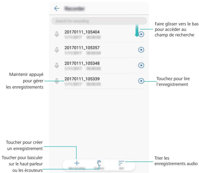 HUAWEI 6 PRO 2017 ARGENT - Gérer les enregistrements - 1