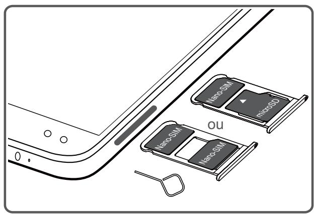HUAWEI 6 PRO 2017 ARGENT - Insérer des cartes SIM et Micro SD - 1