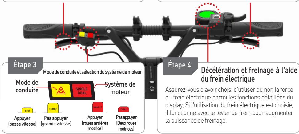 DUALTRON Thunder - Utilisation du frein avant - 1