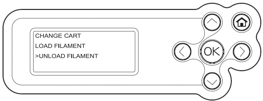 XYZ PRINTING DA VINCI 1.0c - 6-1.2 UNLOAD FILAMENT (DECHARGR FILAMNT) - 1