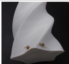 XYZ PRINTING DA VINCI 1.0c - Éché c de l'étaconnage ou objet imprimé pollué par des filaments de couleurs différentes - 2