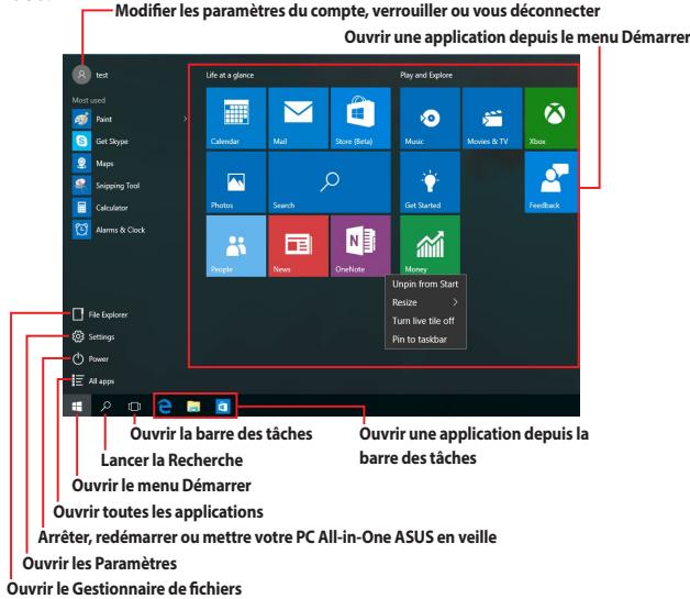 ASUS Z272SDK-BA208T - Menu Demarrer - 1