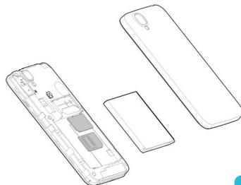 WIKO GOA BLANC - - Insertion de la carte SIM - 1
