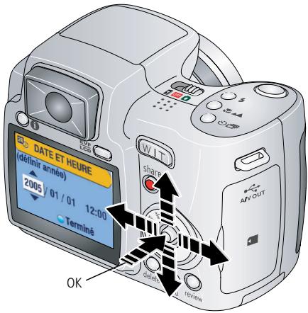 KODAK Z650 - Date et heure : - 3