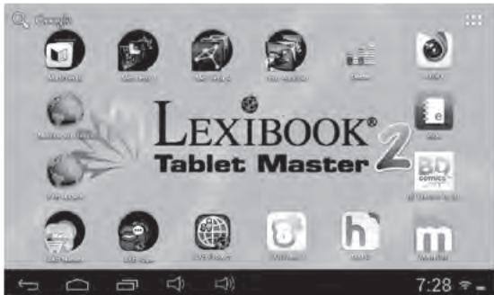 LEXIBOOK MASTERV2 3CARD - - Les applications accessibles depuis l'écran d'accueil - 1