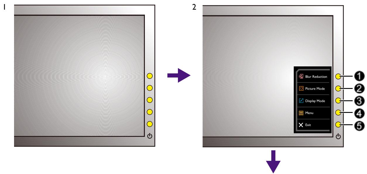 BENO XL2730Z - Utilisation de base des menus - 1
