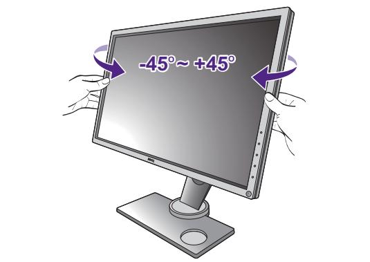 BENO XL2730Z - Faire pivoter le moniteur - 1