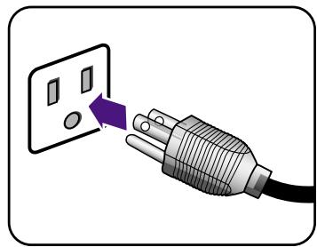 BENO XL2730Z - Connexion de l'alimentation et mise sous tension. - 2