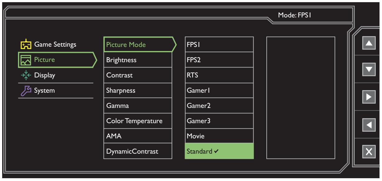 BENO XL2730Z - Menu Image - 1