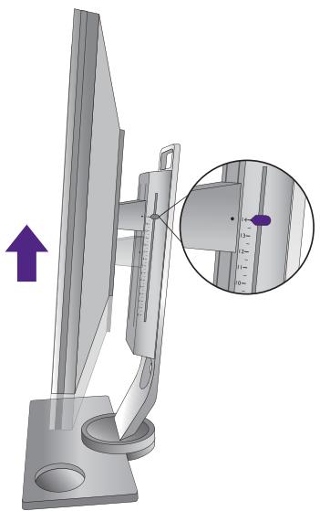BENO XL2730Z - Ajuster la hauteur du moniteur - 2