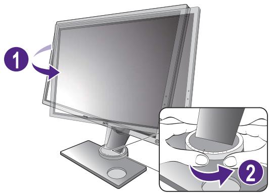 BENO XL2730Z - Faire pivoter le moniteur - 2
