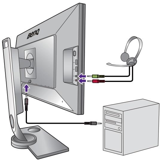 BENO XL2730Z - Utiliser le crochet du casque. - 2