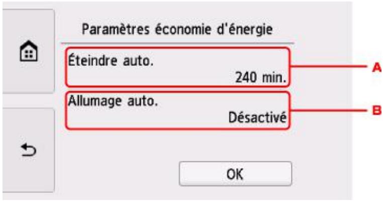 CANON TS8151 - Utilisation de la fonction économique d'énergie - 4