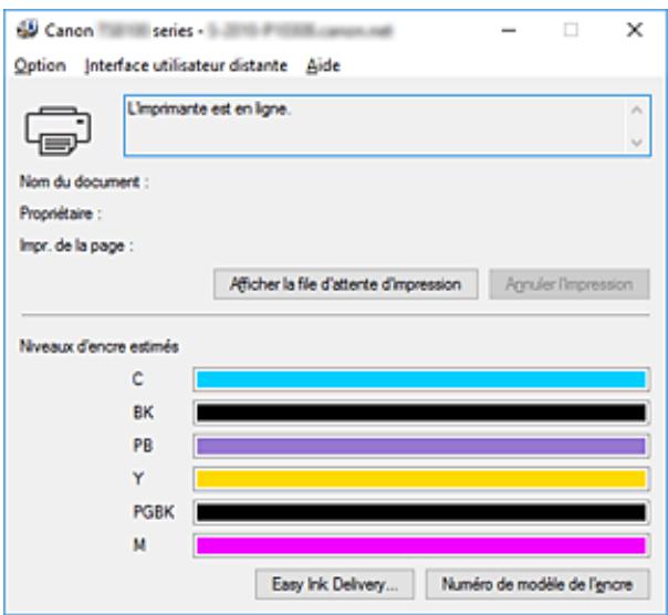 CANON TS8151 - Afficher les Niveau d'encre estimés - 1