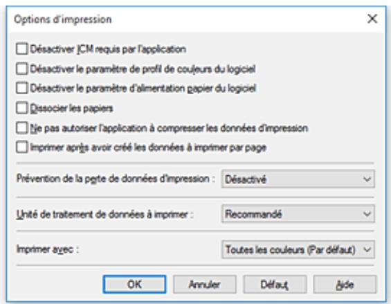 CANON TS8151 - Changement des options d'impression - 2