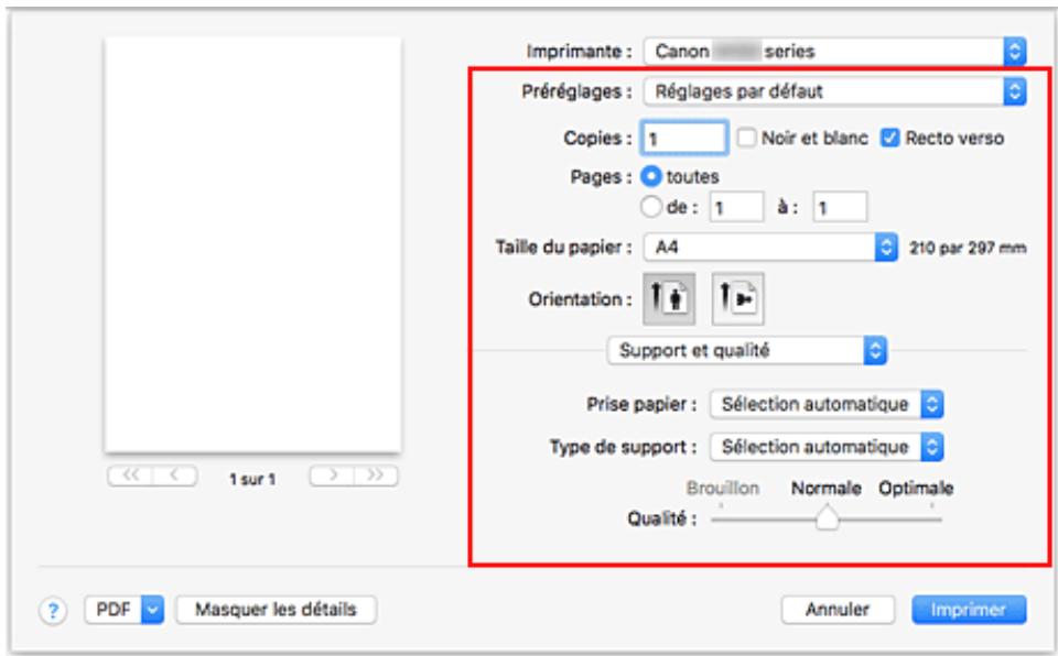 CANON TS8151 - Vérifiez les réglages d'impression - 1