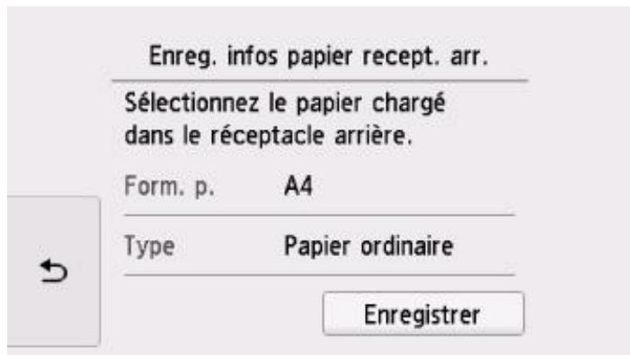 CANON TS8151 - Après le chargement du papier : - 2