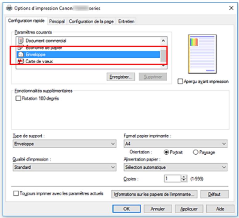 CANON TS8151 - Configuration de l'impression des enveloppes - 1