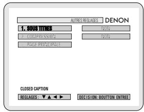 DENON 2800 MK II - Lorsque "6. AUTRES REGLAGES" est sélectionnée - 1