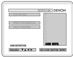 DENON 2800 MK II - * Pour sortir du mode “PROTECTION PARENTAL” - 2