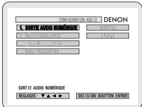 DENON 2800 MK II - Lorsque "4. CONFIGURATION AUDIO" est sélectionnée - 1