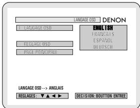 DENON 2800 MK II - * Pour sortir du mode “CONFIGURATION OSD” - 4