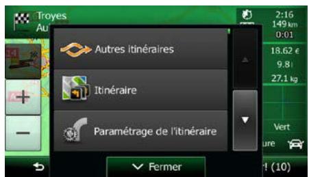 CLARION NX404E - Vérification des autres itinéraires lors de la planification de l'itinétaire - 3