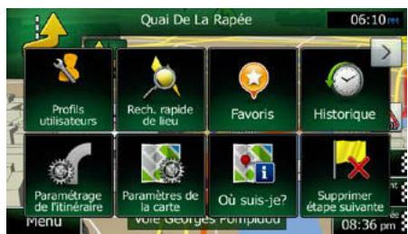 CLARION NX404E - Menu Rapide - 1