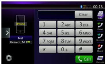 CLARION NX404E - Selection du mode téléphone Bluetooth - 2