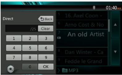 CLARION NX404E - Recherche par numero de orceau - 1
