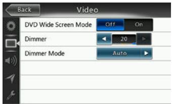 CLARION NX404E - Menu de configuration video - 1