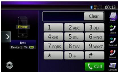 CLARION NX404E - Réalisation d'un appel à l'aide du clavier numérique à l'écran - 1