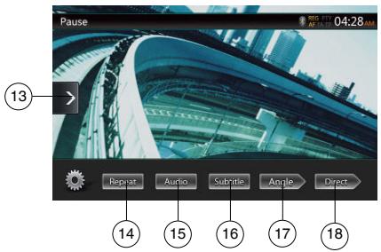 CLARION NX404E - Affichage de I'ecran du mode Lecteur DVD - 2