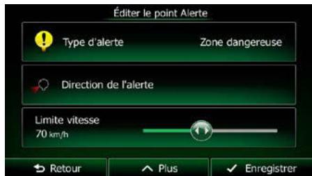 CLARION NX404E - Éditer un point d'alerte - 3