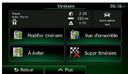 CLARION NX404E - Vérification des autres itinéaires pour un itinétaire existant - 3
