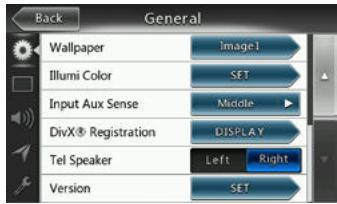 CLARION NX404E - Menu de configuration générale - 3