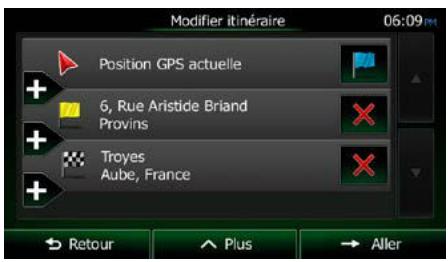 CLARION NX404E - Déterminer un nouveau point de départ de l'itinétaire - 4