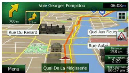 CLARION NX404E - Navigation sur la carte - 5