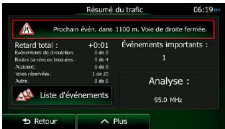 CLARION NX404E - Evénements de la circulation - 2