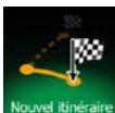 CLARION NX404E - Sélectionner une nouvelle destination lorsque vous avez déjà un itinétaire : Nouvel itinétaire, étape ou destination finale - 2
