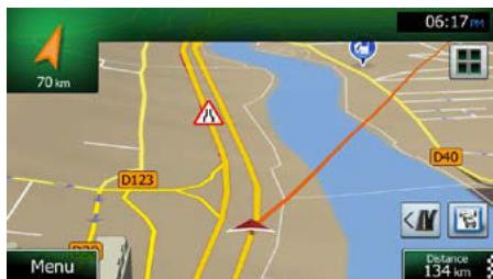 CLARION NX404E - Navigation en mode hors route - 1