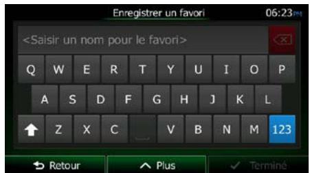 CLARION NX404E - Enregistrer un emplacement comme destination favorite - 4