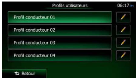 CLARION NX404E - Profils d'utilisateur - 1