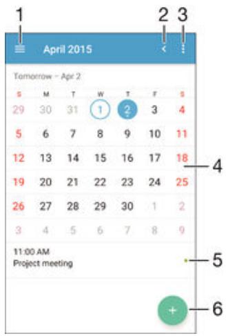 SONY Z5 Compact - Calendrier - 2